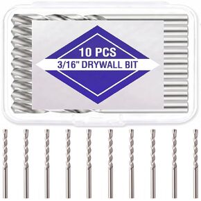 10 Pcs Drywall Cutting Bit, 3/16 Inch Spiral Rotary Cut Out Bits, High Speed Steel Drywall Router Bits for Drywall and Gypsum Board Cutouts, Outlet Boxes, Wall Openings, Door Openings in Kuwait