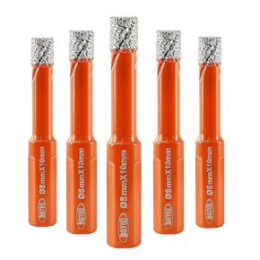 Dry Diamond Core Drill Bit, BGTEC 3Pcs 8mm 5/16" Vacuum Brazed Hole Saw with Triangle Shank for Porcelain Tile Ceramic Granite Marble Masonry in Saudi Arabia