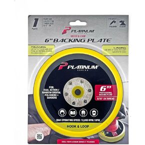 Platinum Series 6" Hook and Loop Backing Plate for Sander, Polisher, 5/16" Arbor with 24 Thread in Kuwait