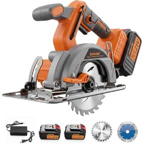 5-Inch 21V Brushless Cordless Circular Saw with 2 x 4.0Ah Lithium Batteries – Electric Cutting Circular Saw with 2 Saw Blades for Wood, Metal, Tile, Drywall, Plastic Cutting in Kuwait