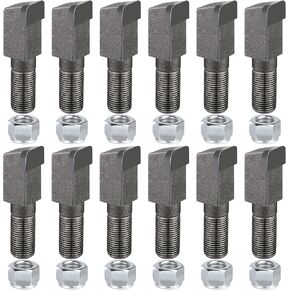 12 Pack Stump Grinder Teeth Fit Woodland Mills WG24 WG28 Stump Grinder Tooth Parts for Cutting Tree Stub,Carbide Tips with 5/8" Nuts,2-7/8"Lx11/16"W in Kuwait