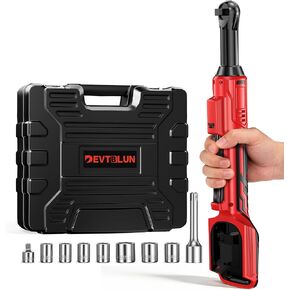 3/8" Cordless Power Ratchet Wrench Compatible with Milwaukee 18V Battery (No Battery) 60FT Torque, 0-400RPM Variable Speed Motor, Extended Wrench with 7 Sockets 1/4" Adapter 3" Extension Bar in Kuwait