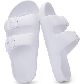 Womens Comfortable Arch Support Beach Sandals Waterproof Eva Slides | Adjustable Double Buckles,Quick Dry,Summer Walking Slides,Non Slip,Lightweight,Pool Sandals,Shower Outdoor Shoes in Saudi Arabia