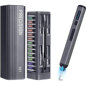 VMAN Mini Precision Electric Screwdriver Set, 50 in 1 Rechargeable Cordless Screwdriver, 1500mAh Battery, LED Light, Repair Tool Kit for Electronics Phone Camera Laptop Watch in Kuwait