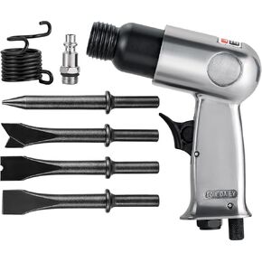 MAOPINER 150mm Pneumatic Air Hammer 4500 BPM Air Chisel Kit | Heavy Duty Short Barrel Air Hammer with 4 Chisel Bits for Automotive Repair, Rust Removal, Metal Work & Concrete Scraping in Kuwait