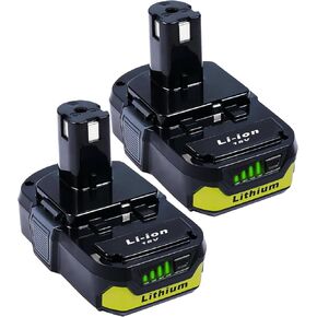 KINGTIANLE 【2-Pack】 4.0Ah Lithium-Ion Battery for Ryobi 18V Tools, Replacement for P107 P108, Compatible with All Ryobi 18V Cordless Power Tools, Extended Runtime & Superior Performance in Kuwait