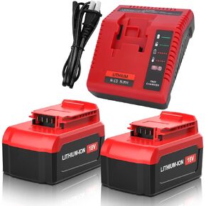2 Pack 8.0Ah PC18BLX Replacement for Porter Cable 18 Volt Battery 8000mAh Lithium ion Compatible with Porter Cable 18V Battery PC18B PC18BL PC18BLX PC18BLEX PCC489N PC188 Cordless Power Tool (Red) in Kuwait
