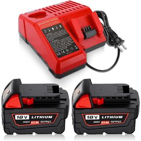 48-11-1852 8000mAh Replacement for Milwaukee 18 Volt Batteries(Multi-4pc) | Compatible with Milwaukee 18V Impact Driver,Drill, Hammer Drill,Vacuum in Kuwait