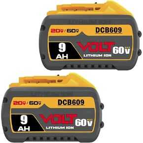 DCB609 60V MAX Replace for dewalt 60v max Battery, 20V/60V MAX 9.0Ah, Compatible with Original Power Tools and Chargers in Kuwait