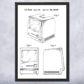 طباعة كمبيوتر Apple Macintosh مؤطرة، طباعة Mac Art، فن مختبر الكمبيوتر، هدية مبرمج، محطة Apple Computer Art (16x20) in Kuwait