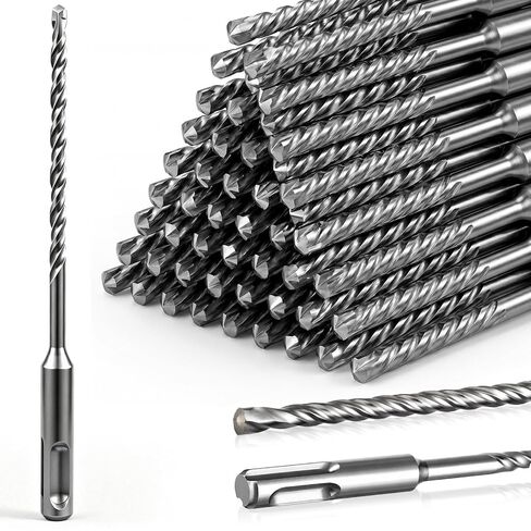 30 Pcs 3/16 x 6 Inch SDS Plus Rotary Hammer Drill Bits, Concrete Drill Bit Set, Carbide Tipped for Brick Masonry Stone and Concrete in Kuwait