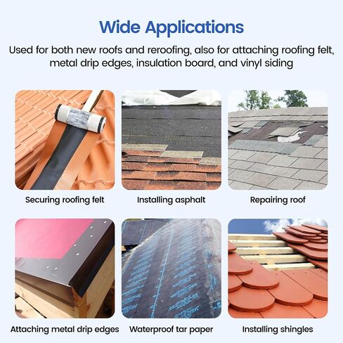 meite CN45R Coil Roofing Nailer Kit with 1-1/2 Inch Coil Roofing Nails, Pneumatic Roofing Nail Gun for Asphalt Shingles Underlayment Decking Roof Repair, 2,880PCS in Kuwait