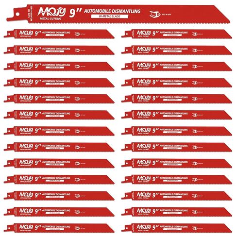30 Pack 9 Inch 8/14TPI Reciprocating Saw Blades for for Wood and Nail-Embedded Wood Demolition Metal Cutting for 1/8-3/8 Medium Metals and PVC, M42 with 8% Cobalt Bi-Metal Blades -for Diablo Blades in Kuwait