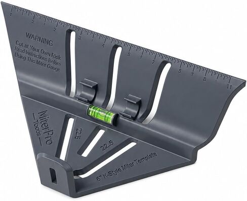 5K Gutter Miter Template Tool – Precision 3D-Printed Guide for Fast, Accurate Gutter Corner Cuts – Fits 5" K-Style Gutters in Kuwait