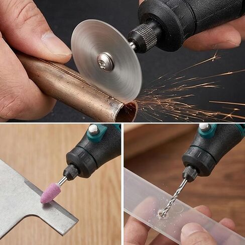 69 Pcs Rotary Tool Accessories Sanding Bits Kit 1.0/1.6/2.3mm Diameter Shanks Universal Rotary Tool Bits for Woodworking, Drilling, Sanding, Polishing, Carving in Kuwait
