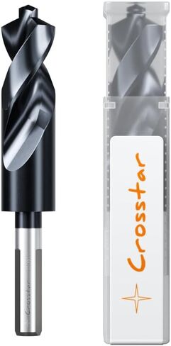 Crosstar 2PCS 3/4 Inch Drill Bit for Hardened Metal-Industrial Grade M35 Cobalt HSS & TiAlN Coating, 135°Bullet Point for Stainless Steel Cast Iron Alloy Steel, 1/2" Reduced Shank, 6" Total Length in Kuwait