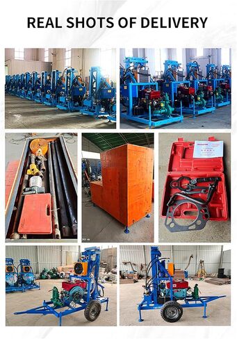 Wheel Type Mini Water Well Drill Hydraulic Borehole Drilling Rig 120m | Mobile Water Well Drilling Rig | Portable 120m Deep Borehole Drilling Machine with Hydraulic Power & Wheel Design for Farms in Kuwait