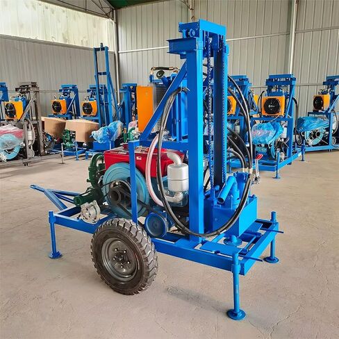 Wheel Type Portable Water Well Drilling Machine Hydraulic Rig for Farms | Farm Irrigation Water Drilling, Energy-Efficient Hydraulic System, Durable Steel Frame, High Drilling Efficiency in Kuwait