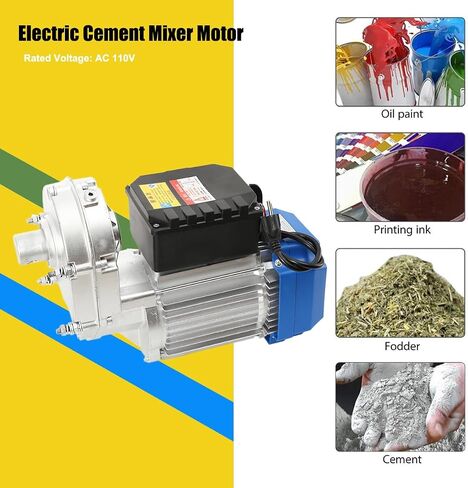 Electric Cement Mixer Motor, 110V Concrete Mixer Motor, Vibrator | 4500W Rated Power, 1400 RPM High Torque, Pure Copper Coil, Fully Enclosed Cast Iron Body, Dustproof & Rustproof in Kuwait