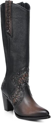 Cuadra Women Leather Tall Boot Brown Pointed Toe Ortholite | 3F1CRS in Kuwait