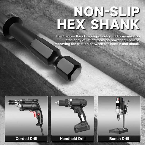 7/8"×6" Professional Auger Drill Bit for Wood with Quick Change 1/4" Hex Shank- 3-Cutter Design with Dual-Flute for Fast Chip Removal, Fits Hardwood, Softwood, PVC, Drywall & Tree Stumps in Kuwait
