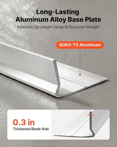 VEVOR Concrete Screed Blade 10 ft Length Aluminum Alloy Board Leveling Tool, 5.3 in Wide Straight Edge, Wide Coverage, Replacement Surface Leveler for Driveway, Patio, Sidewalk, Garage Floor Finishing in Kuwait