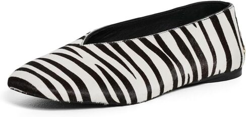 ANINE BING Women's Ana Flats Calf Hair Zebra Flats in Kuwait