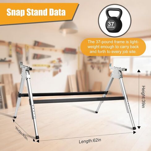 Brake Stand compatible with Tapco PRO Series brakes/MAX Trax/PRO Trax saw tables. Brake stand with adjustable height legs. professional aluminum alloy tool stand for uneven surfaces.Foldable for storage in Kuwait