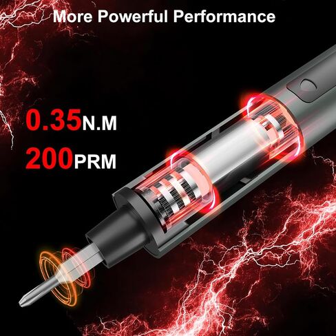 SHARDEN 75 IN 1 Mini Electric Screwdriver Set, 71 S2 Precision Bits, 3 LED Lights, Magnetic Storage, USB Charging Cable, Mini Power Screwdriver Repair Tool Kit for PC, Electronics, Tech in Kuwait