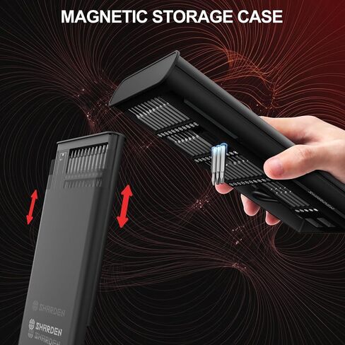 SHARDEN 75 IN 1 Mini Electric Screwdriver Set, 71 S2 Precision Bits, 3 LED Lights, Magnetic Storage, USB Charging Cable, Mini Power Screwdriver Repair Tool Kit for PC, Electronics, Tech in Kuwait