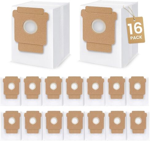 16 Pack 105X Dust Bags for iRobot Roomba Vacuum Q0520/104/105/105X Vac & Combo/Plus 404/405/505 Combo/504 Vac/Max 705 Vac Robot Vacuum Cleaner Disposable Replacement Bags Accessories in Kuwait