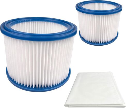 2 HEPA Filters + 1 Dust Bag Replacement Parts Kit Compatible with Nilfisk ALTO Attix 30, 50 & Aero 21, 26, 31 Wet Dry Vacuum Cleaner in Kuwait