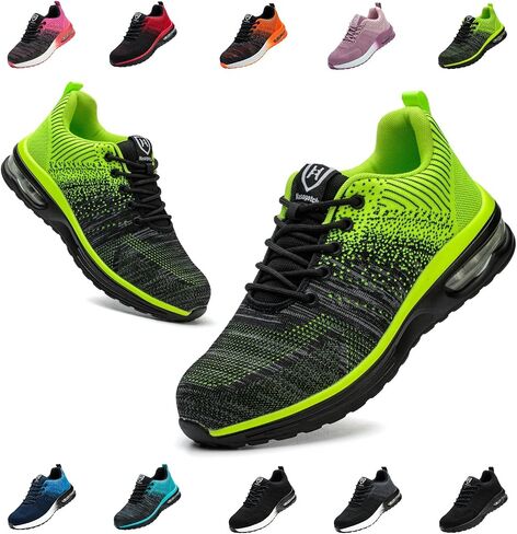 Athletic Steel Toe Safety Shoes, Cushioned Lightweight Work Shoes for Men & Women, Breathable & Slip Resistant Indestructible Sneakers with Durable Traction Outsole Construction in Kuwait