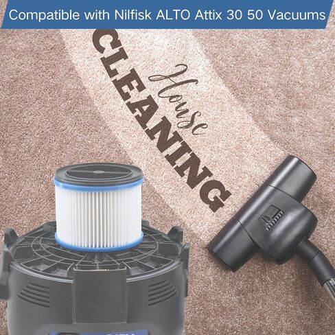 2 HEPA Filters + 1 Dust Bag Replacement Parts Kit Compatible with Nilfisk ALTO Attix 30, 50 & Aero 21, 26, 31 Wet Dry Vacuum Cleaner in Kuwait