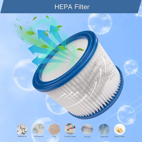 2 HEPA Filters + 1 Dust Bag Replacement Parts Kit Compatible with Nilfisk ALTO Attix 30, 50 & Aero 21, 26, 31 Wet Dry Vacuum Cleaner in Kuwait