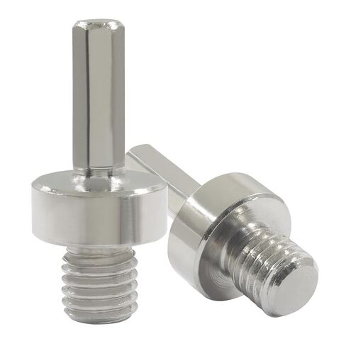 Alloy Steel Core Drill Bit Adapter, 5/8"-11, Silver, 2 Pack | Thread Converter, Hex Shank, For Drills, Drill Press and Die Grinders in Kuwait