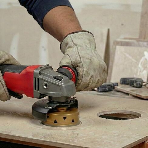 Diamond Hole Saw Kit 17PCS, 5/8"-11 Thread Tile Hole Saw Kit 1/4'' to 4'' with Hex Adapter & Chamfer Bit & Finger Bit & Tile Blade, Diamond Core Drill Bit for Porcelain Stone in Kuwait