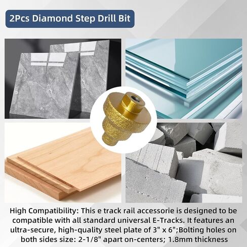 Diamond Brazed Step Drill Bit 20-35-50mm Cone Reamer for Tile Stone | Tapered cone design enables smooth hole enlargement and reaming for tile, marble, granite, concrete, wood, and metal. in Kuwait