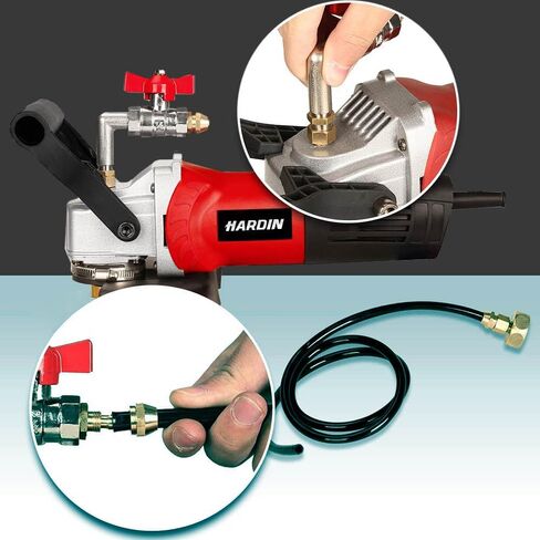 Hardin 4" & 5" Variable Speed Wet Polisher and Grinder – 800W 120V, 1000–4000 RPM, Water Feed System with Brass Valve, GFCI Cord for Granite, Marble, Stone, and Concrete Fabrication in Kuwait