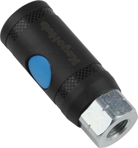 Push Button Safety 1/4 Inch Air Hose Fitting, 5 Pieces | Quick Connect Coupler, Steel with Zinc Plating in Kuwait