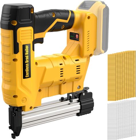 18 Gauge Cordless Brad Nailer & Staple Gun for De Walt 20V MAX Battery(No Battery), 2 in 1 Electric Nail Gun with 1000 Brad Nails and 1000 Staples for Home Improvement, DIY and Woodworking in Kuwait