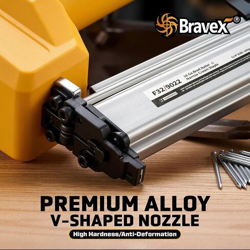 18GA Cordless Brad Nailer, 2-in-1 Electric Nail Gun Battery Powered with 500pcs Nails and 500pcs Staples, Adjustable Depth for Woodworking, Upholstery & DIY Projects - Battery, Charger Included in Kuwait