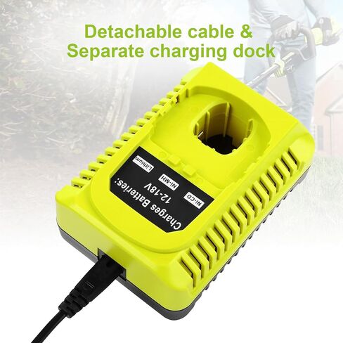 P117 18V Rapid Charger Replacement for Ryobi 18v Battery Charger Compatible with Ryobi 12V-18V Battery One Plus Lithium-Ion/NiCad/NiMh Battery P100 P102 P103 P105 P107 P108 P190 P191 PBP002 PBP005 in Kuwait