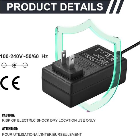 21V Charger for Mini Chainsaw, Drill, Wrench, Screwdriver, Trimmer, 1A 2.0Ah Lithium Battery Power Adapter Cord Compatible with 20V/21V Cordless Tools in Kuwait