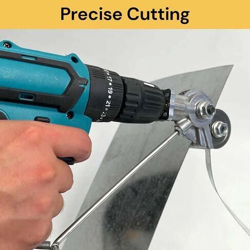 Sheet Metal Cutter Drill Attachment, Electric Drill Shears Attachment Cutter Nibbler, Metal Nibbler Drill Attachment for Cutting Iron, White Sheet, Steel, Copper, Aluminum in Kuwait