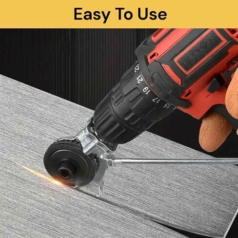 Sheet Metal Cutter Drill Attachment, Electric Drill Shears Attachment Cutter Nibbler, Metal Nibbler Drill Attachment for Cutting Iron, White Sheet, Steel, Copper, Aluminum in Kuwait