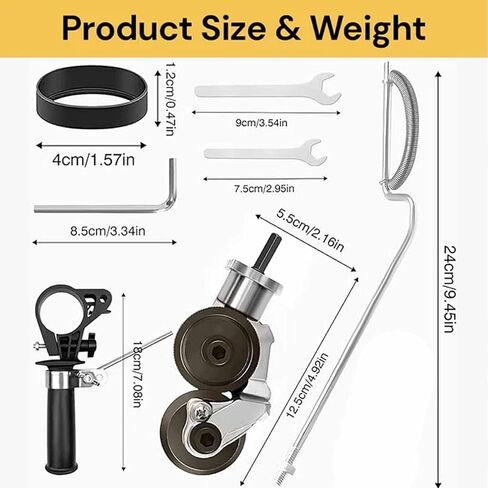 Sheet Metal Cutter Drill Attachment, Electric Drill Shears Attachment Cutter Nibbler, Metal Nibbler Drill Attachment for Cutting Iron, White Sheet, Steel, Copper, Aluminum in Kuwait