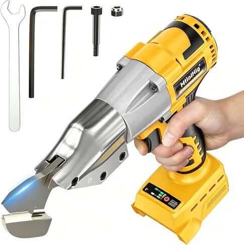 MtiolHig Cordless Sheet Metal Cutter: Sheet Metal Nibbler Compatible with Milwaukee 18V Battery - 221 Ft-Lbs Torque Metal Shears - Cuts 18GA Material for Steel, Leather & Carpet(Tool Only) in Saudi Arabia