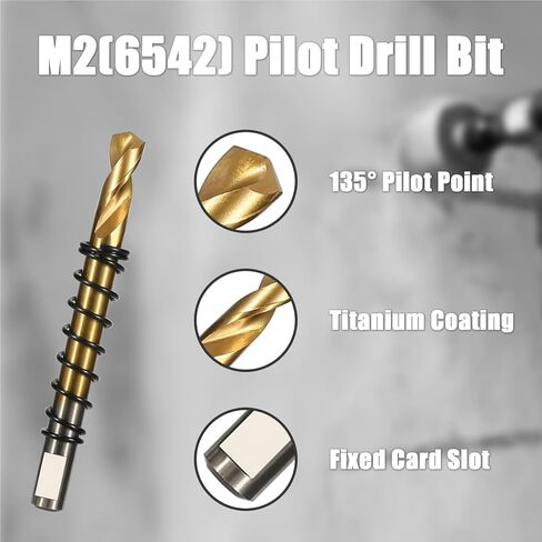 6PCS 68mm Titanium-Plated Pilot Drill Bit Plated Center Drill Pilot Pin Drill Hole Saw Drill Bit for Metal,Stainless Steel in Kuwait