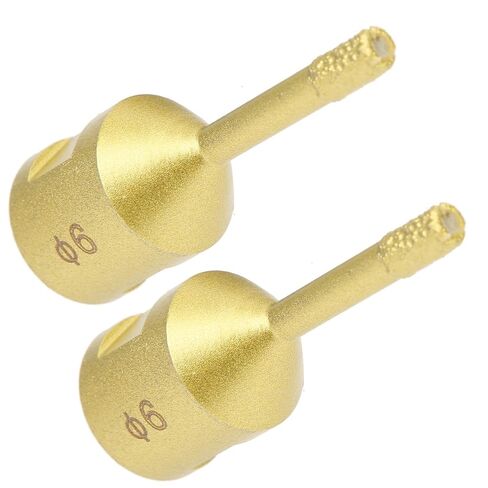 2Pcs Diamond Hole Saw Drill Bit, M14 6mm Brazing Diamond Drilling Bit for Marble Concrete, with Efficient Chip Drain Design, Compatible with Electric Hand Drill and Bench in Kuwait